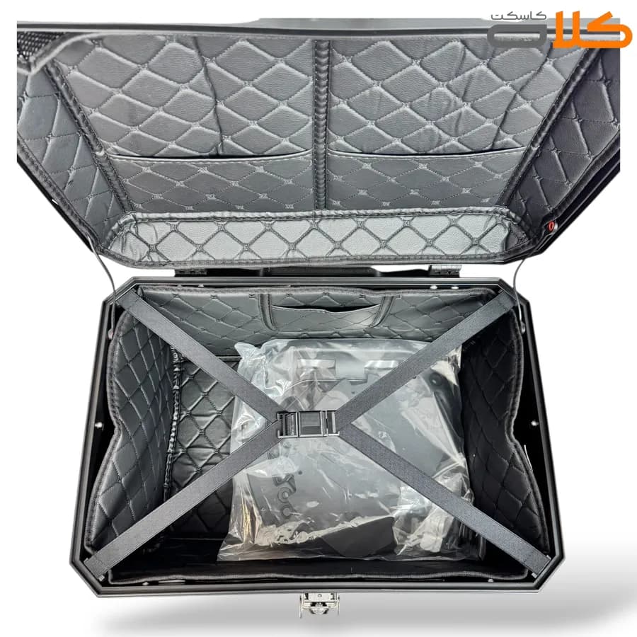 باکس موتور سیکلت TEKNO سایز بزرگ نقره ای 65 لیتر — تصویر ۴
