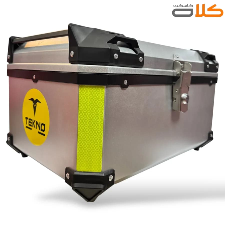 باکس موتور سیکلت TEKNO سایز بزرگ نقره ای 65 لیتر — تصویر ۲