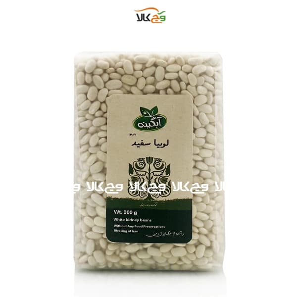 لوبیا سفید ارگانیک آبگینه – 900 گرمی