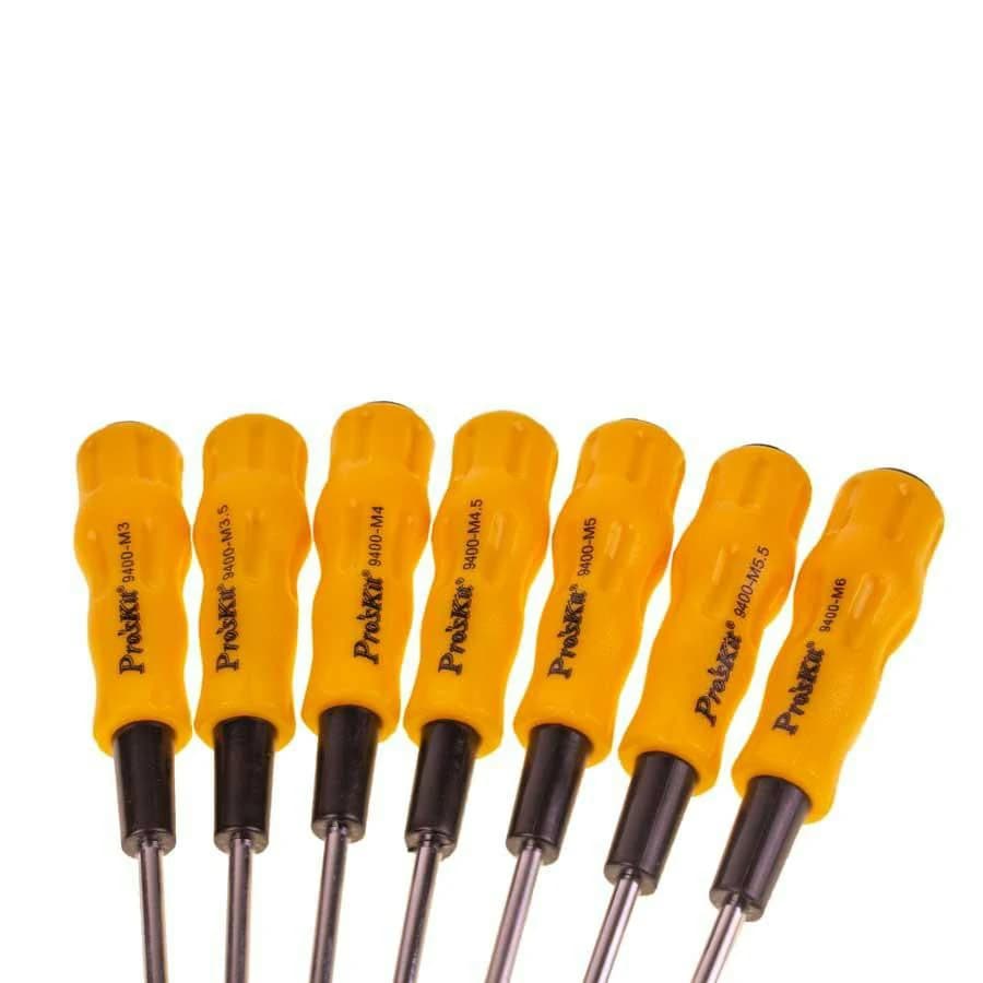 ست پیچ گوشتی بکسی 7 عددی پروسکیت مدل 1PK-9402 — تصویر ۲