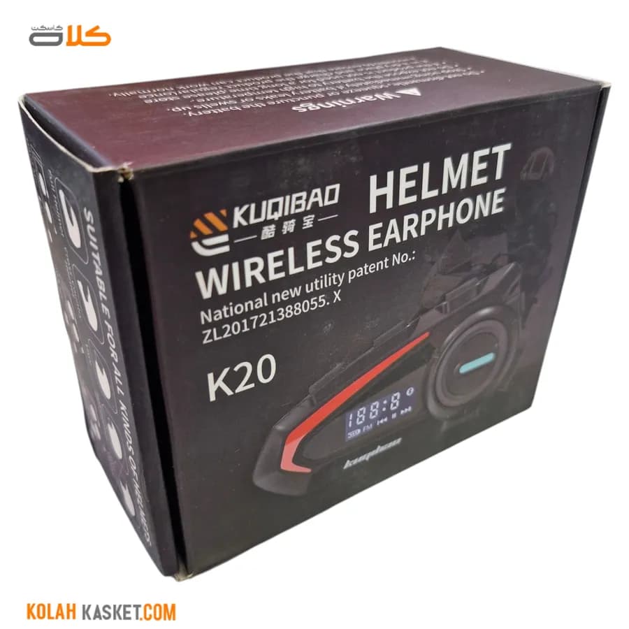 بلوتوث کلاه کاسکت K20 برند KUQIBAO — تصویر ۳