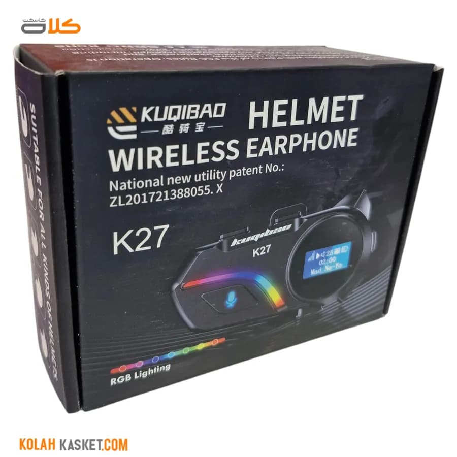 بلوتوث کلاه کاسکت KUQIBAO مدل K27 — تصویر ۴