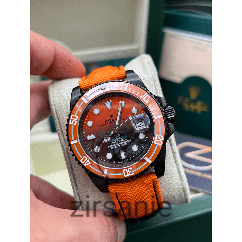 ساعت مچی مردانه رولکس ساب مارینر Rolex Submariner Orange Black — تصویر ۷