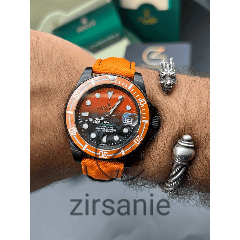 ساعت مچی مردانه رولکس ساب مارینر Rolex Submariner Orange Black — تصویر ۳