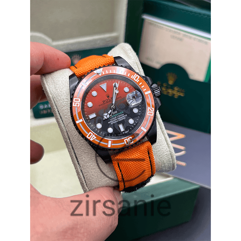 ساعت مچی مردانه رولکس ساب مارینر Rolex Submariner Orange Black — تصویر ۸