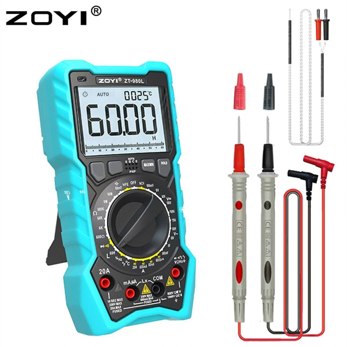 تستر قطعات LCR متر و مولتی متر ZOYI-ZT-980L — تصویر ۳