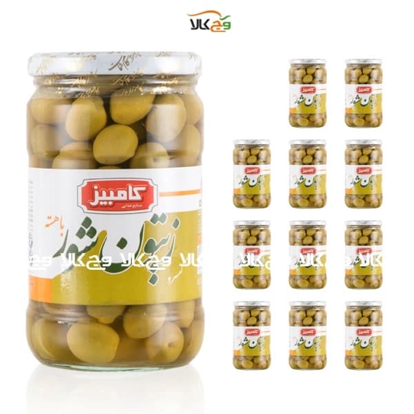 شیرینک زيتون باهسته کامبیز 660 گرمي – 12 عددی