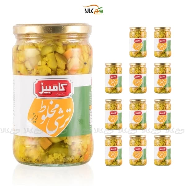 شیرینک ترشی مخلوط ريز کامبیز 670 گرمي – 12 عددی