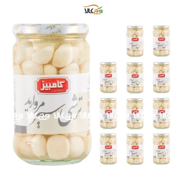 شیرینک ترشي سير مرواريد کامبیز 700 گرمي – 12 عددی