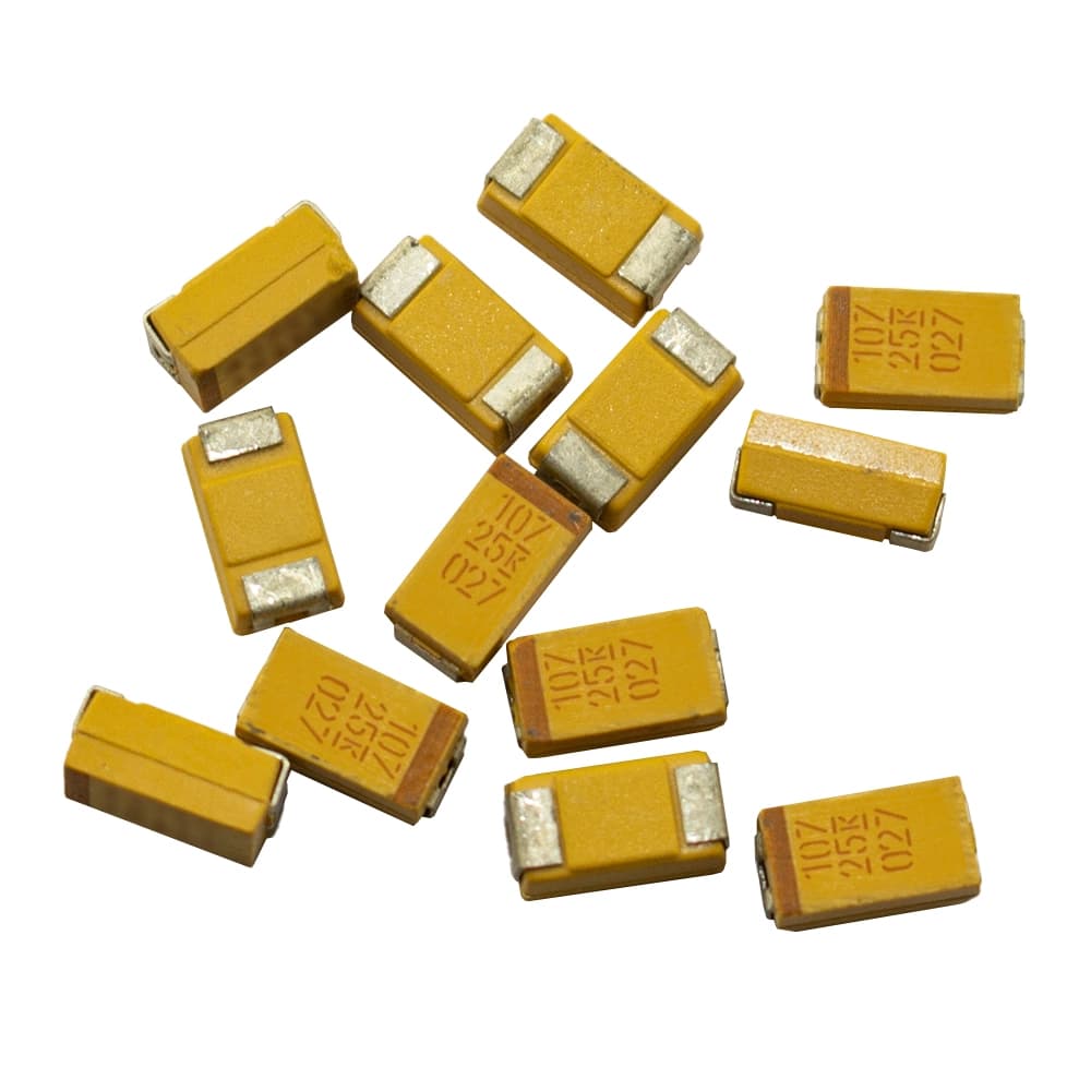 SMD خازن الکترولیتی تانتالیوم 100 میکرو فاراد 25 ولت پکیج E — تصویر ۲