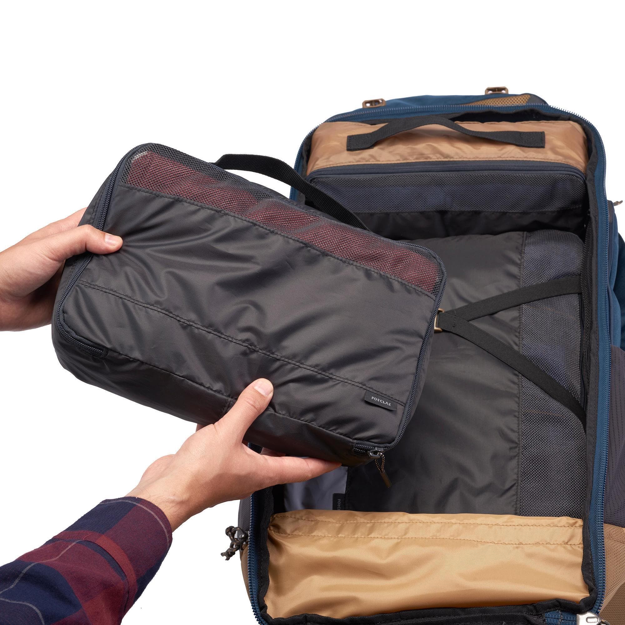 کیف تفکیک فورکلاز – ذخیره سازی 3 تایی Forclaz Backpacking Storage Bag Set – 3 Pieces – Travel — تصویر ۵