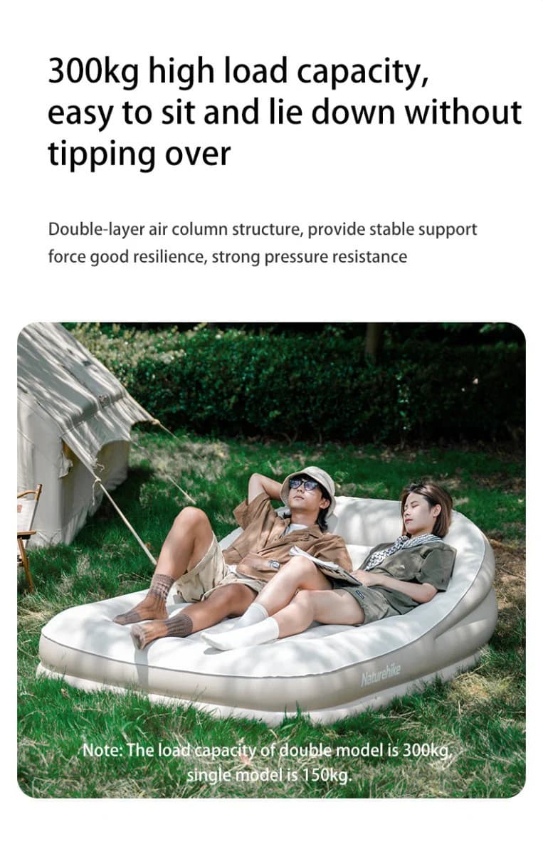 کاناپه بادی نیچرهایک دو نفره Naturehike (Lanyue) Double Inflatable sofa with build-in air pump – CNK2300DZ020-D — تصویر ۴