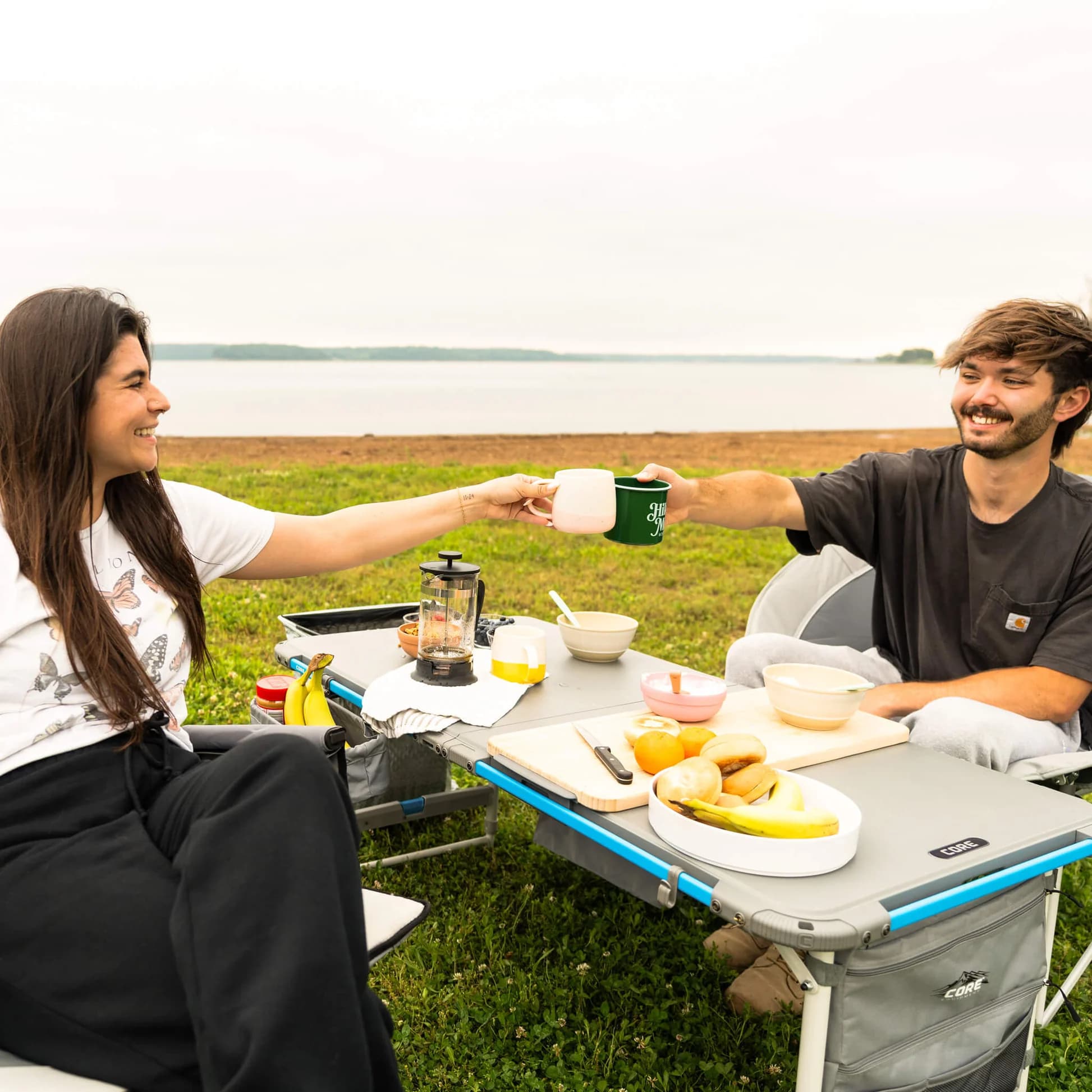 میز کمپینگ کر – 4 فوت با سیستم فلکس ریل Core 4 Foot FlexRail Outdoor Camp Table — تصویر ۲
