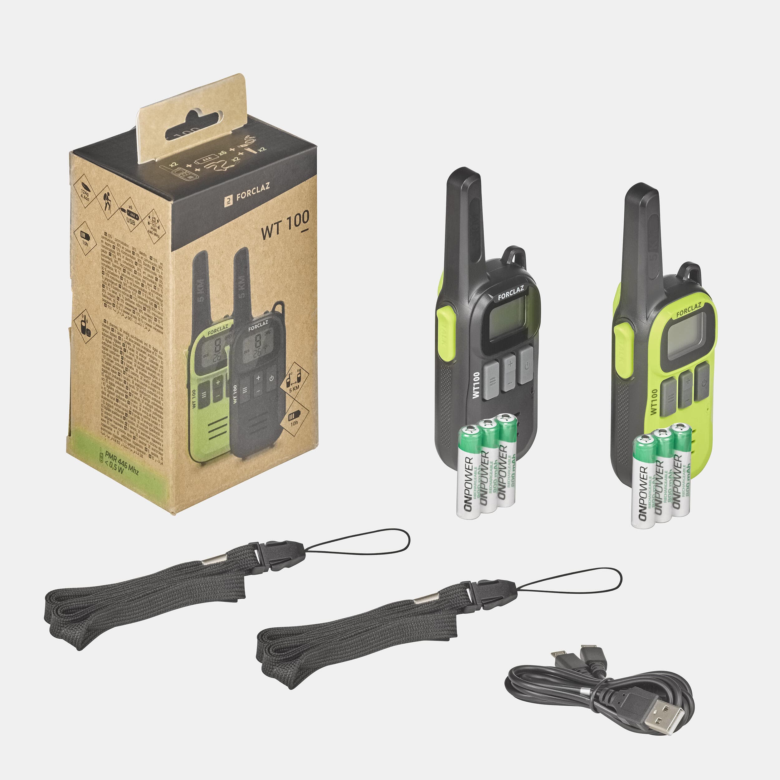 واکی تاکی فورکلاز – بی سیم شارژی دکتلون Forclaz USB Rechargeable Walkie Talkie Walkie Talkie – 5 km – WT100 — تصویر ۷