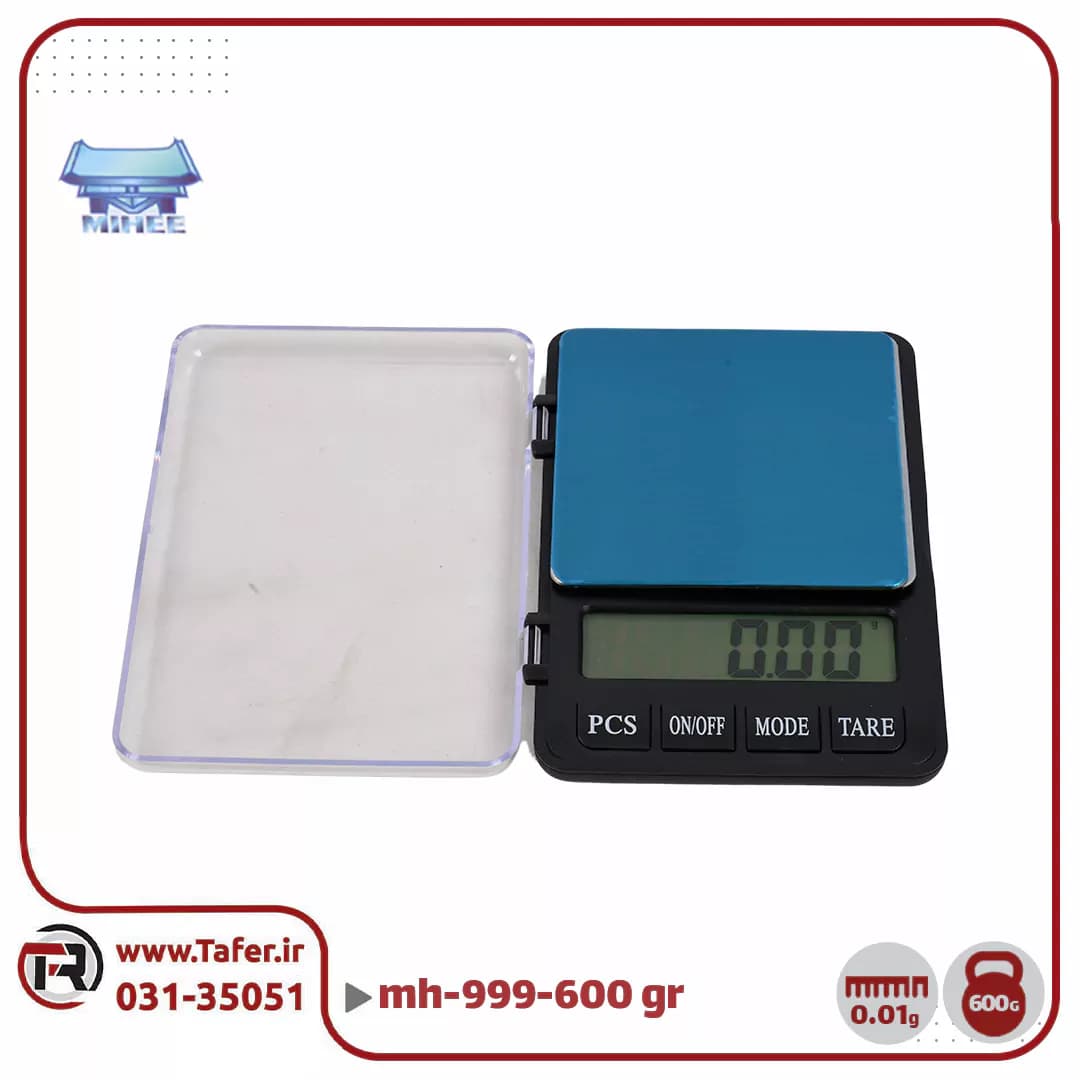 ترازو حساس جیبی 600گرم با دقت 0/01 گرمElectronic scale mh-999 — تصویر ۵