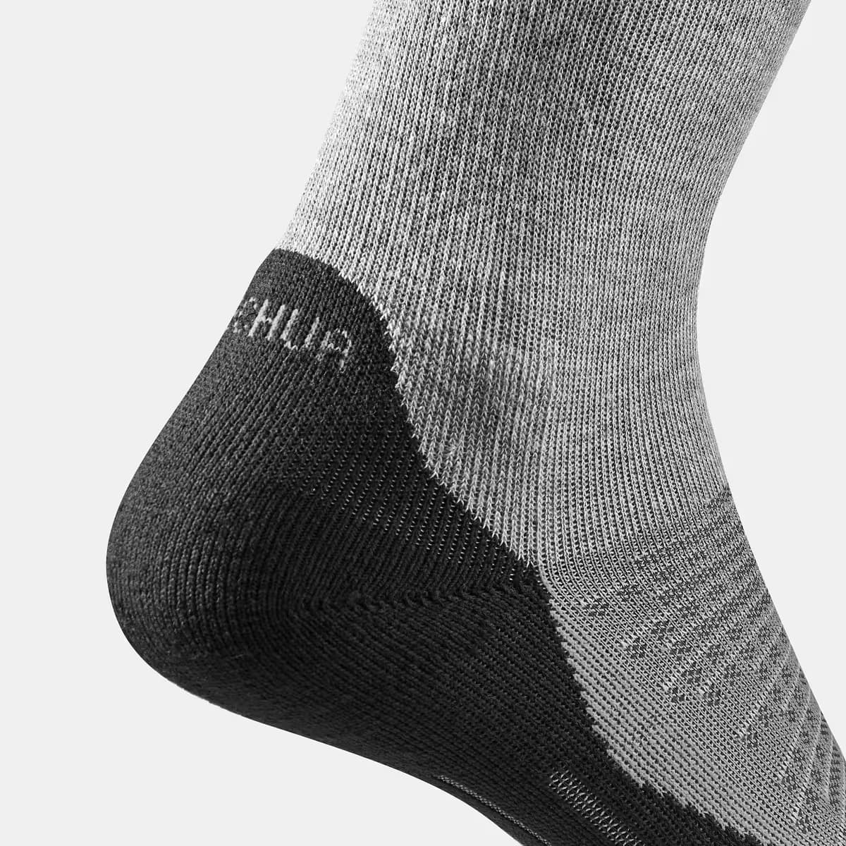 جوراب کچوا ساق بلند – 2 جفت Quechua Long Sleeve Outdoor Socks – Gray and Blue – 2 Pairs – Hike 100 — تصویر ۸