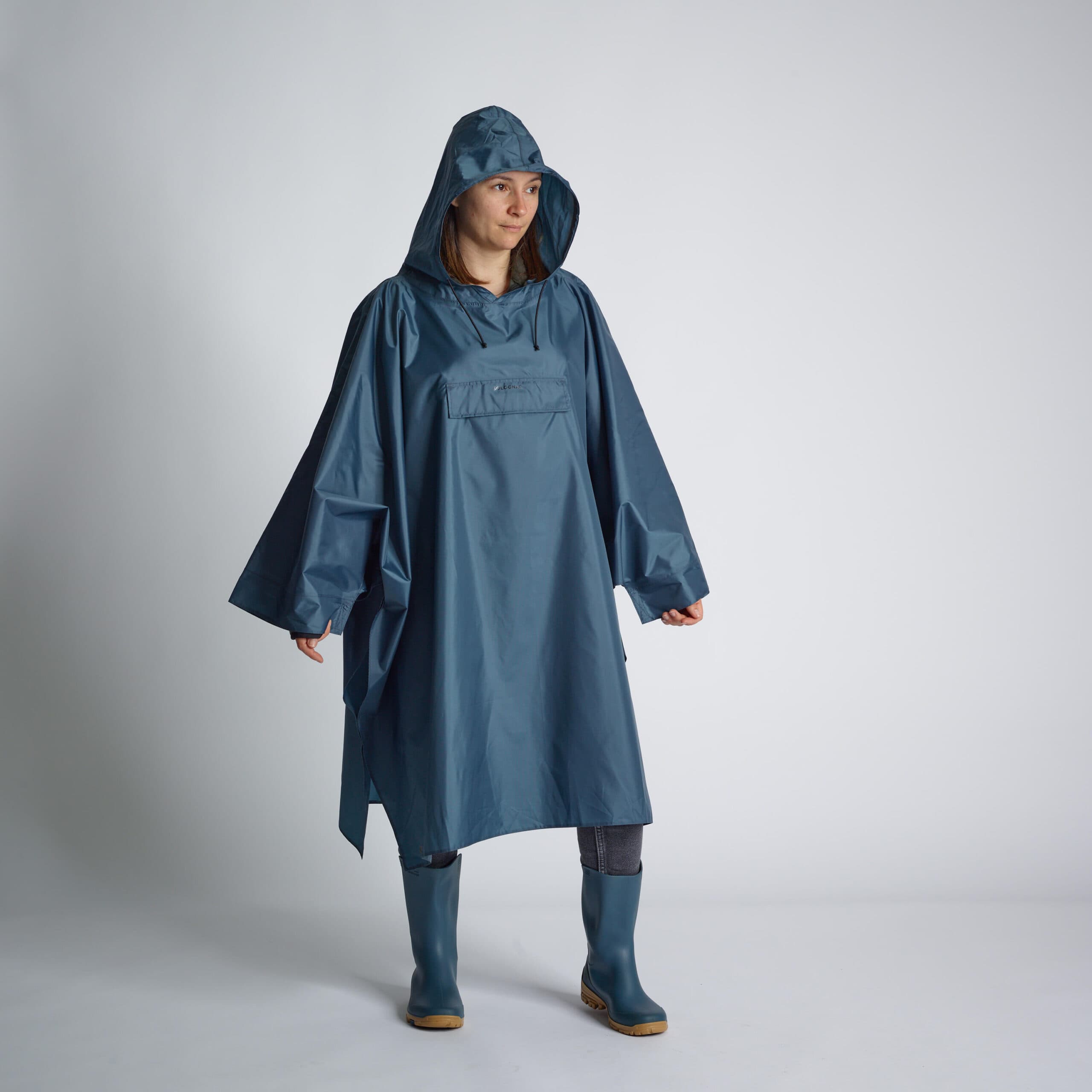 پانچو شکار سولوگناک Solognac Poncho Raincoat – Blue – Hunting and Nature Observation – Glenarm