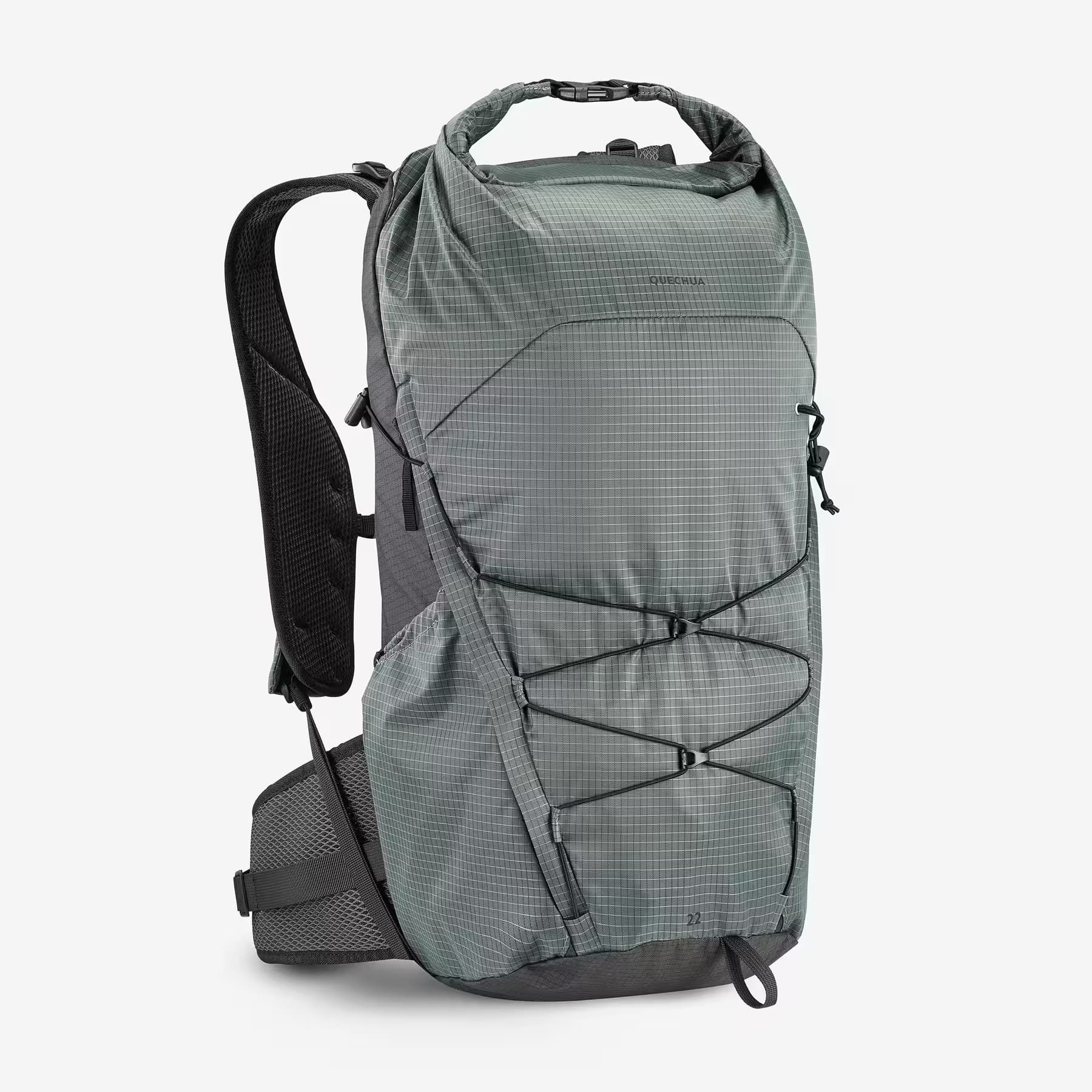 کوله پشتی کچوا کوهنوردی 22 لیتری Quechua Outdoor Backpack – 22 L – Green – MH500 Light — تصویر ۶