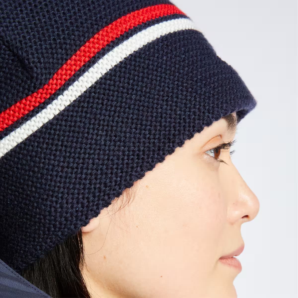 کلاه تریبورد مقاوم در باد – دکتلون Tribord Adult Sailing Warm Windproof Beanie SAILING 100 – Blue white red — تصویر ۷