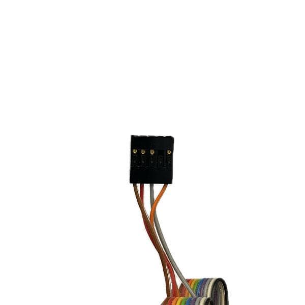 کابل فلت رنگی یک سر کانکتور آی دی سیIDC 2×5 (2.54 میلیمتر) طول 38 سانتیمتر و سر دیگر کانکتور 2*5 مادگی (آلمانی) — تصویر ۲