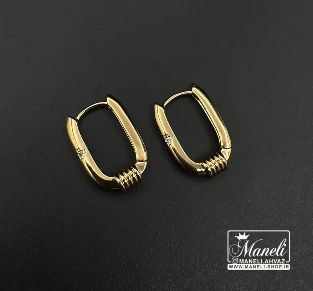گوشواره حلقه ای طلایی ساده