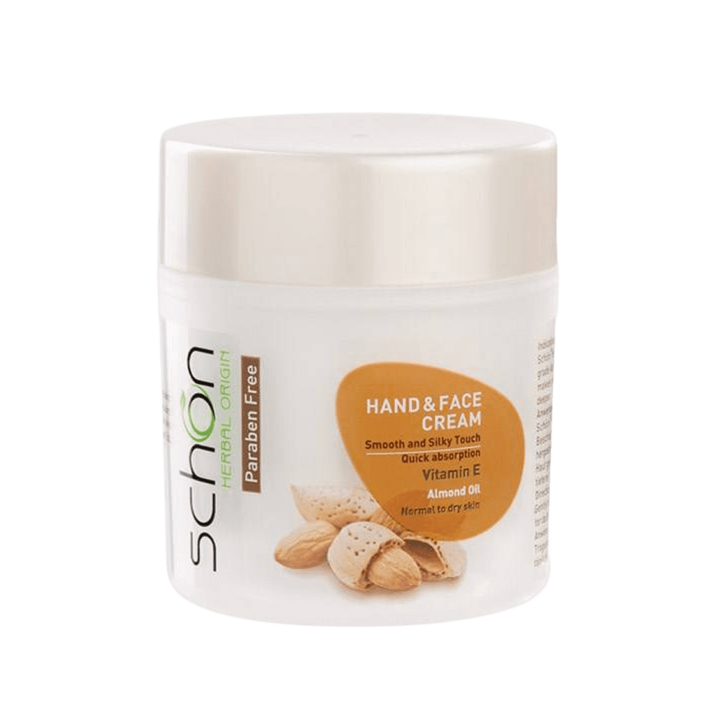 کرم دست و صورت روغن بادام شون مناسب پوست های معمولی تا خشک ۱۵۰ میلی لیتر Schon Hand And Face Cream Almond Oil For Normal And Dry Skins 150ml