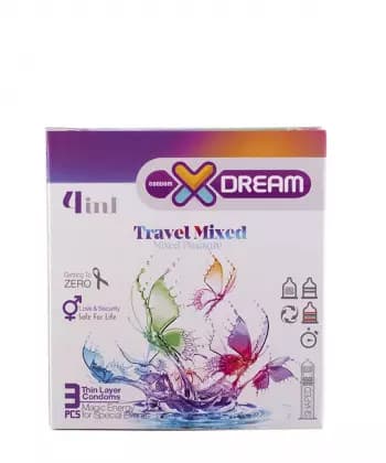 کاندوم ایکس دریم مدل Travel Mixed بسته 3 عددی
