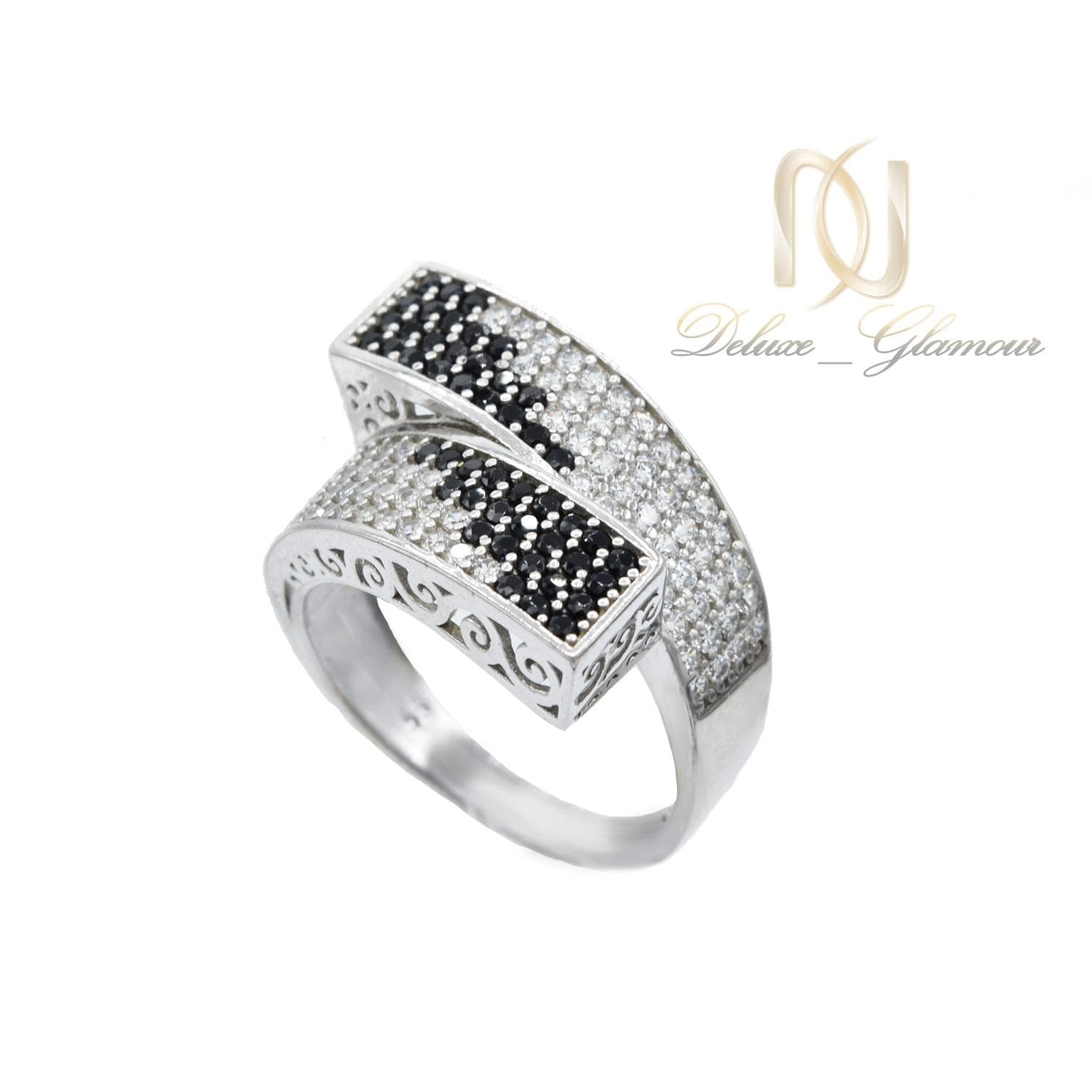 انگشتر طرح چپ و راستی نقره زنانه Rg-n350