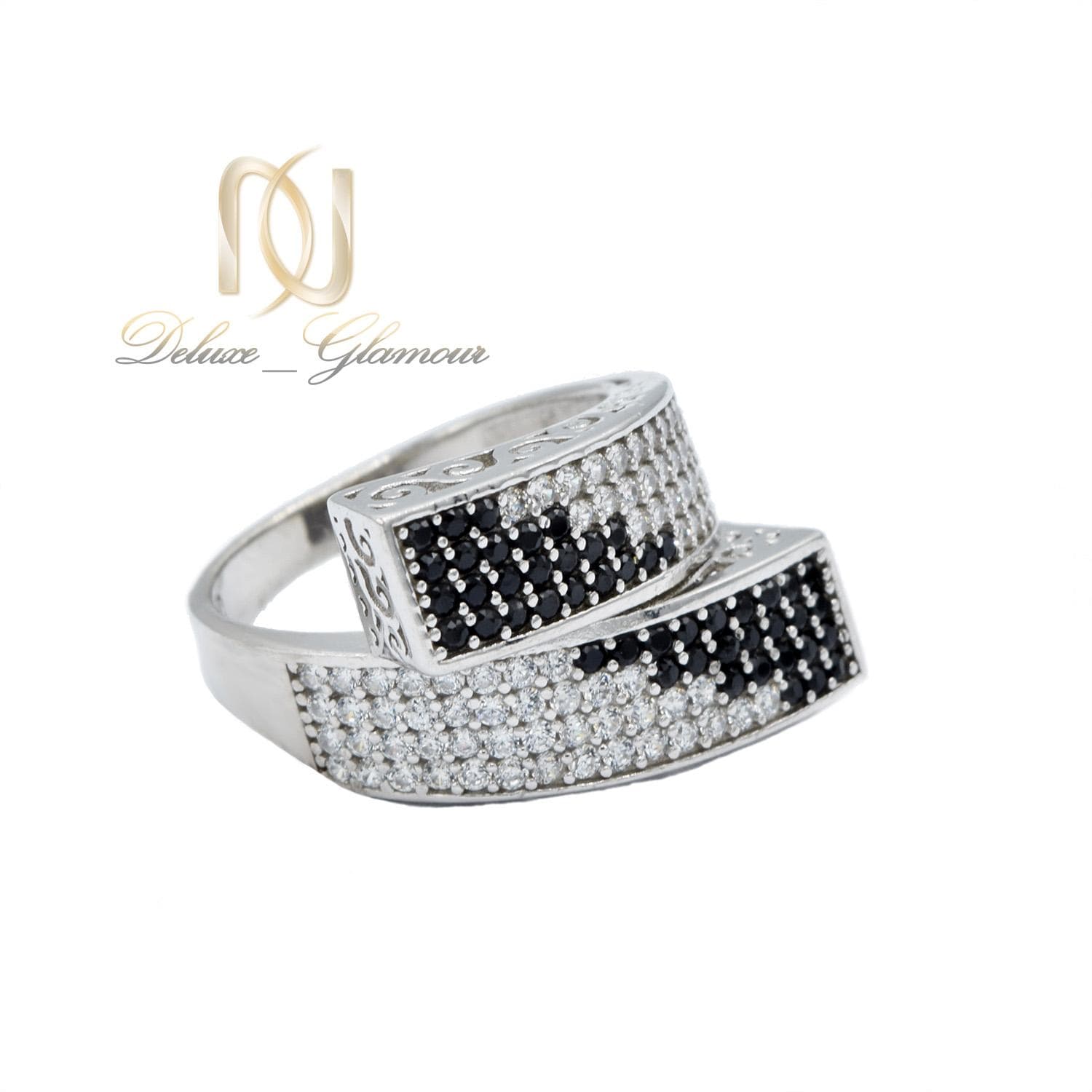 انگشتر طرح چپ و راستی نقره زنانه Rg-n350 — تصویر ۳