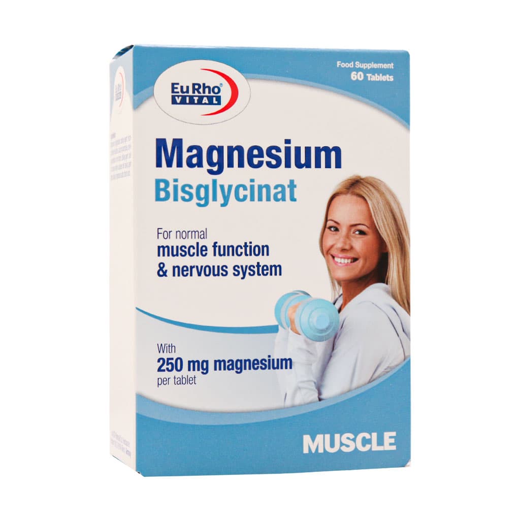 قرص منیزیم بیس گلایسینات یوروویتال 60 عددی Eurhovital Magnesium Bisglycinat – 60 Tabs