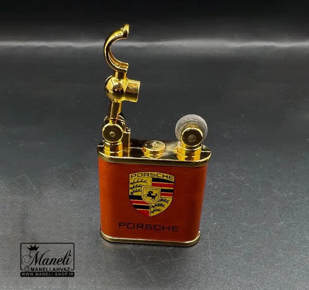 فندک porsche عسلی و طلایی — تصویر ۴