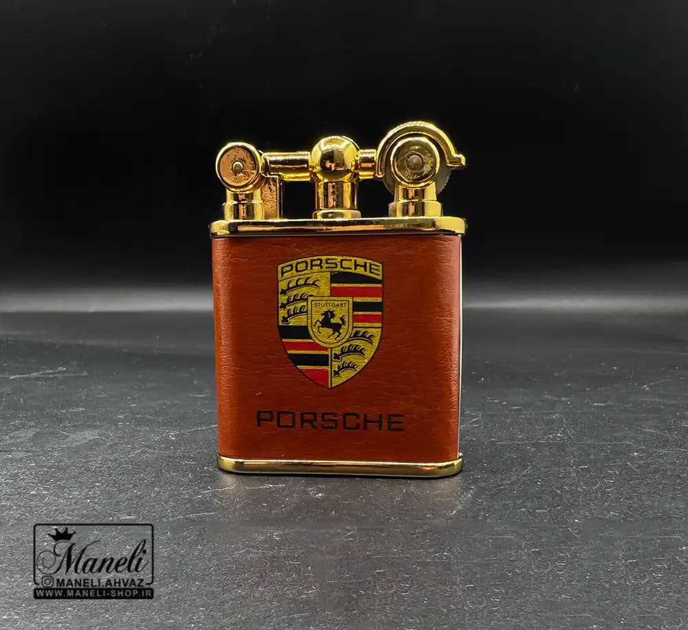 فندک porsche عسلی و طلایی