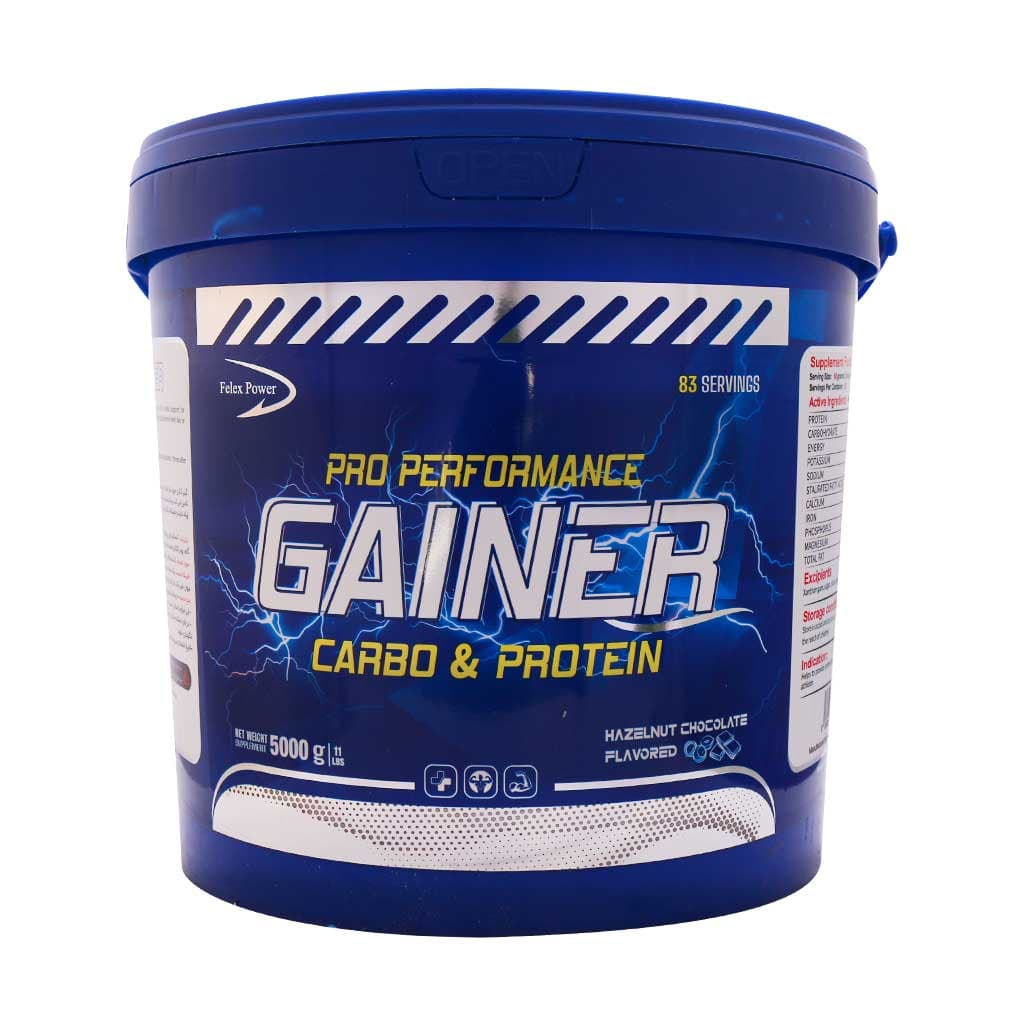 پودر گینر فلکس پاور 5000 گرم شکلات فندق Felex Power Gainer Powder 5000 g