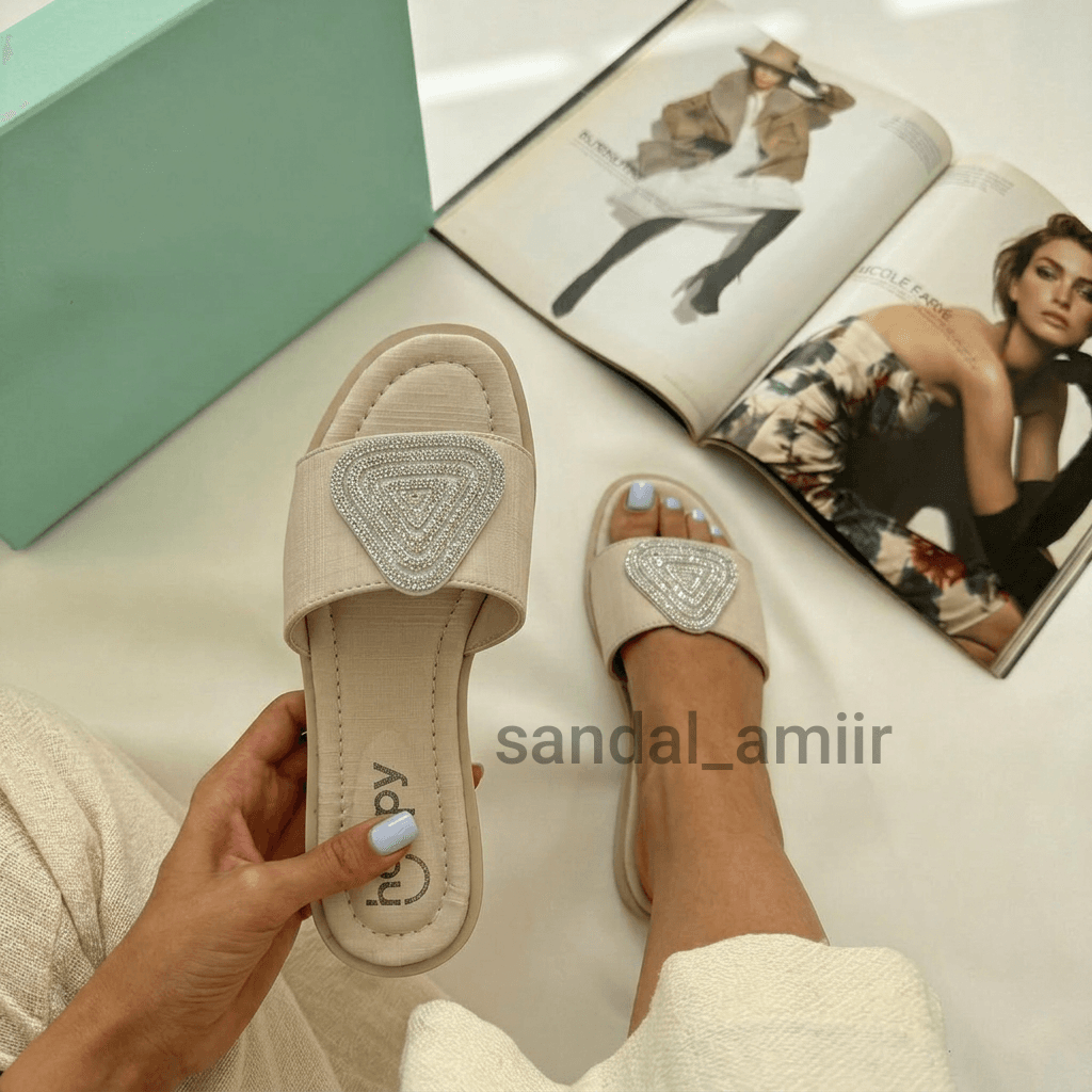 دمپایی روفرشی مجلسی زنانه ساغر برند هپی قالب کوچیک ( توضیحات مطالعه شود)