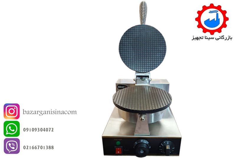 وافل ساز طرح نان بستنی گرد مدل (PFY-1-A-Best)