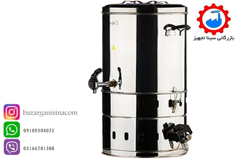 سماور گازی طرح ترموس دنیای استیل 40L