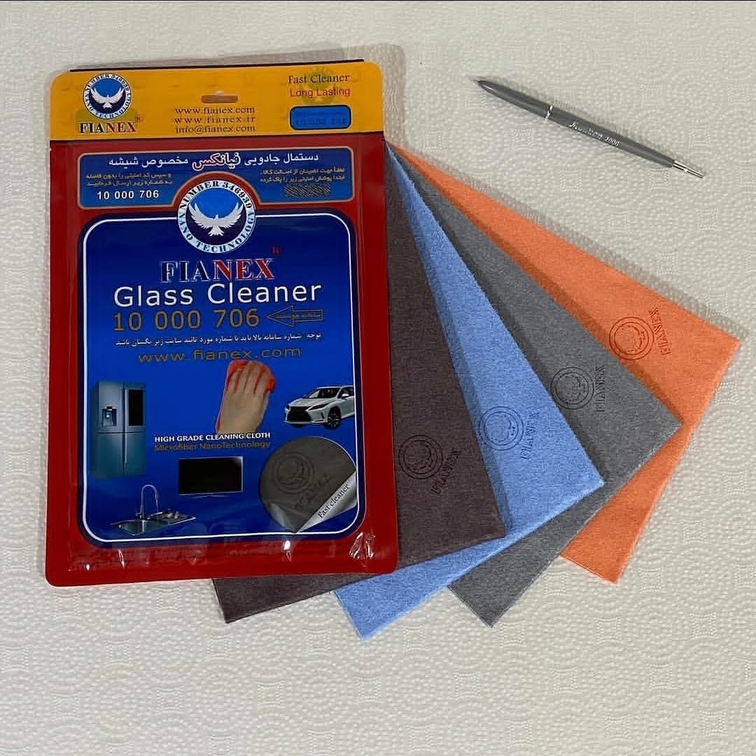 دستمال جادویی فیانکس FIANEX مدل Glass Cleaner 1000706 | دستمال میکروفایبر نانو | فروش عمده