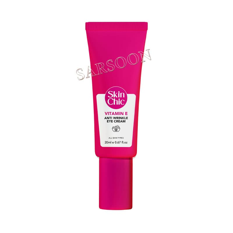 کرم دور چشم ضد چروک حاوی ویتامین E حجم 20 میلی لیتر اسکین شیک Skin Chic Vitamin E Anti Aging Eye Cream 20 ml