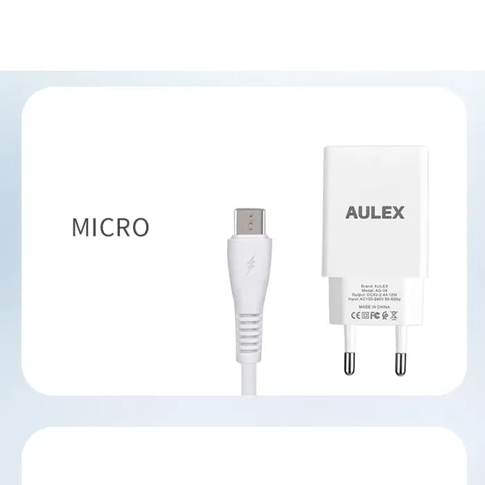 شارژر فست AUlEX مدل AG-04 با کابل میکرو — تصویر ۳