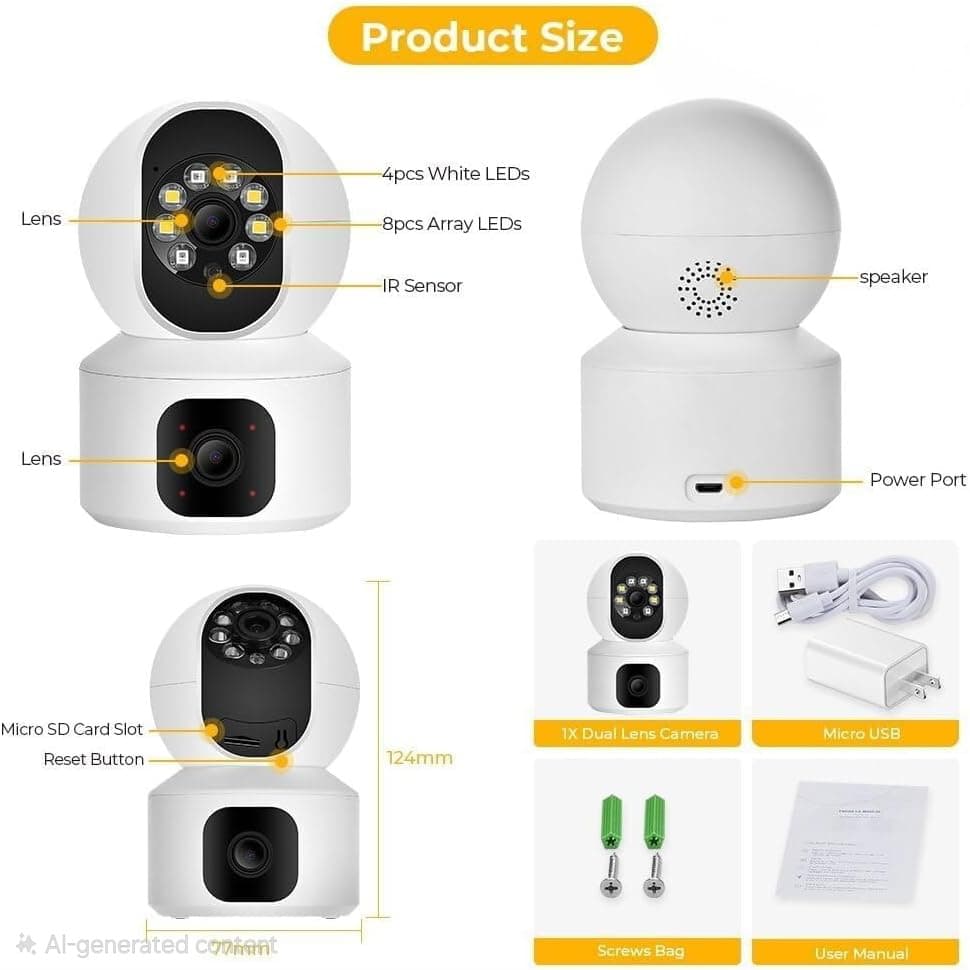 دوربين Baby Cam واي فاي ٢ لنز ٢ تصوير ٤ مگا پيكسل — تصویر ۲