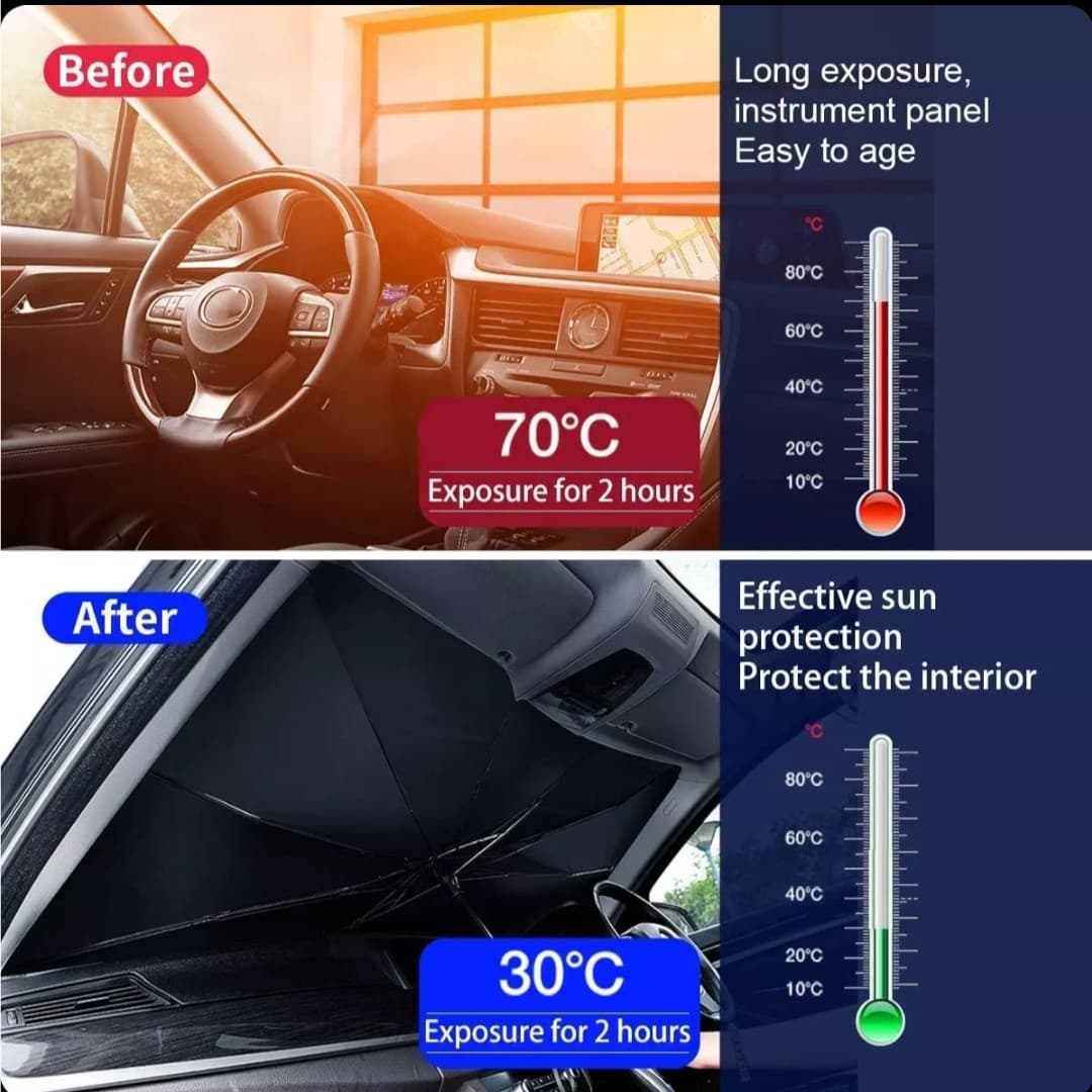 آفتابگیر خودرو چتری مدل Car UV Umbrella — تصویر ۳