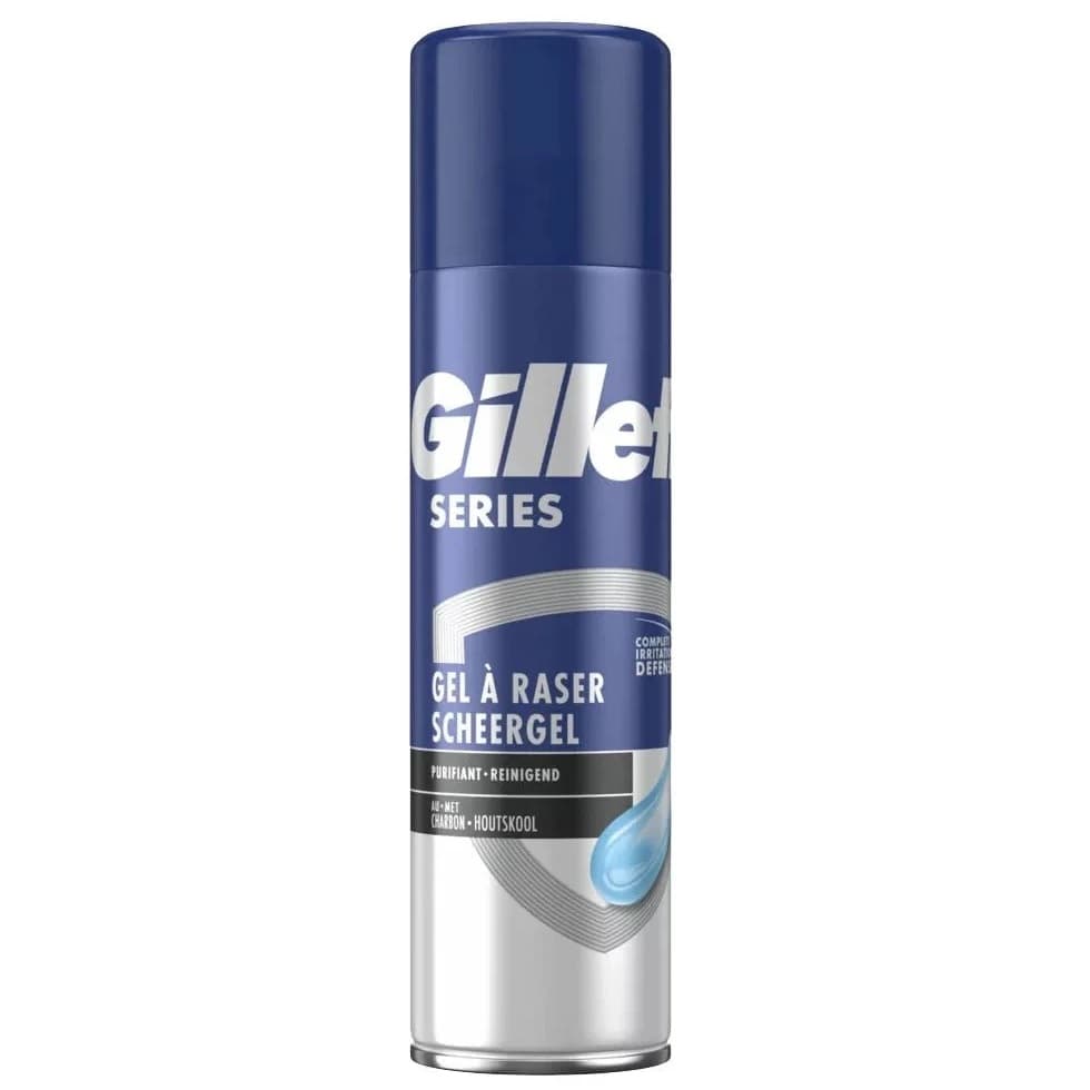 ژل اصلاح ژیلت Gillette Series Cleansing Shave Gel حاوی زغال فعال حجم ۲۰۰ میل