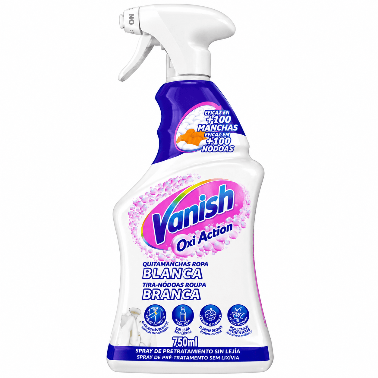 اسپری لکه بر لباس ونیش Vanish مناسب لباس های سفید حجم ۷۵۰ میل — تصویر ۳