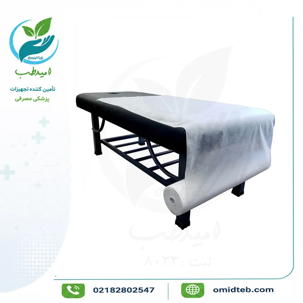 رول ملحفه یکبار مصرف سفید عرض ۸۰ سانت ۱۷ گرم | بهترین قیمت در پخش امیدطب