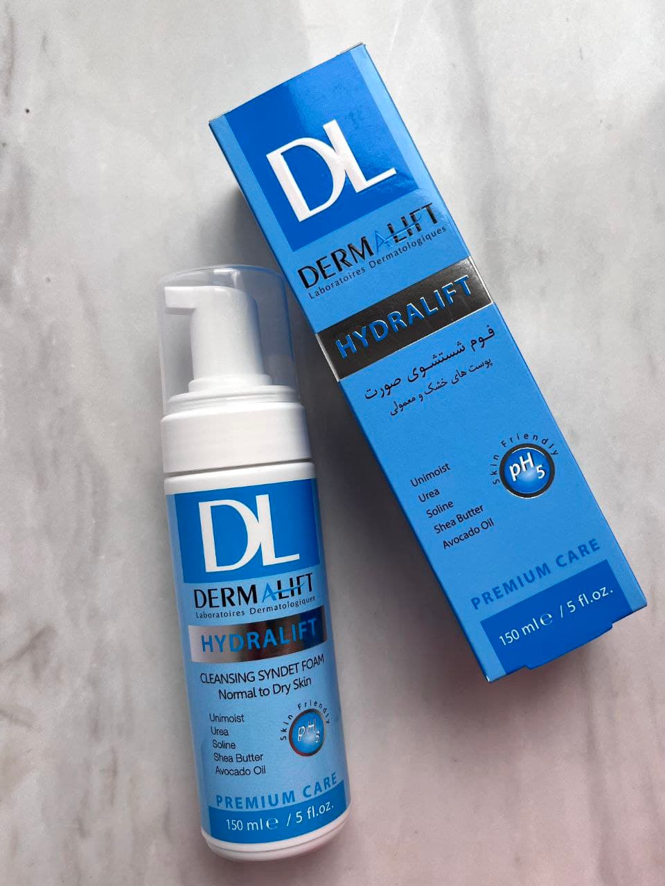 فوم شستشوی صورت درمالیفت Dermalift مناسب پوست خشک و معمولی Hydralift