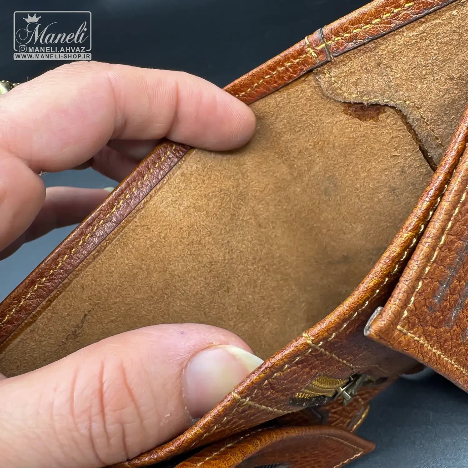 ست کیف و جاسوئیچی چرم برند میلیون — تصویر ۸