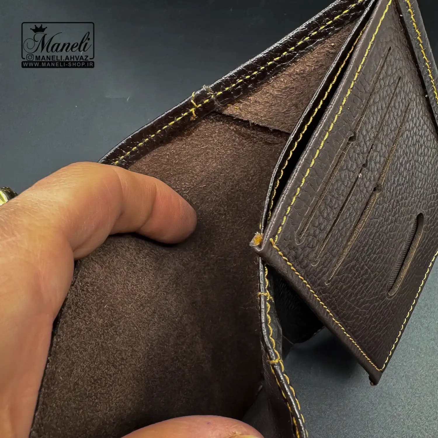 کیف پول و جاسوئیچی چرم طبیعی — تصویر ۶