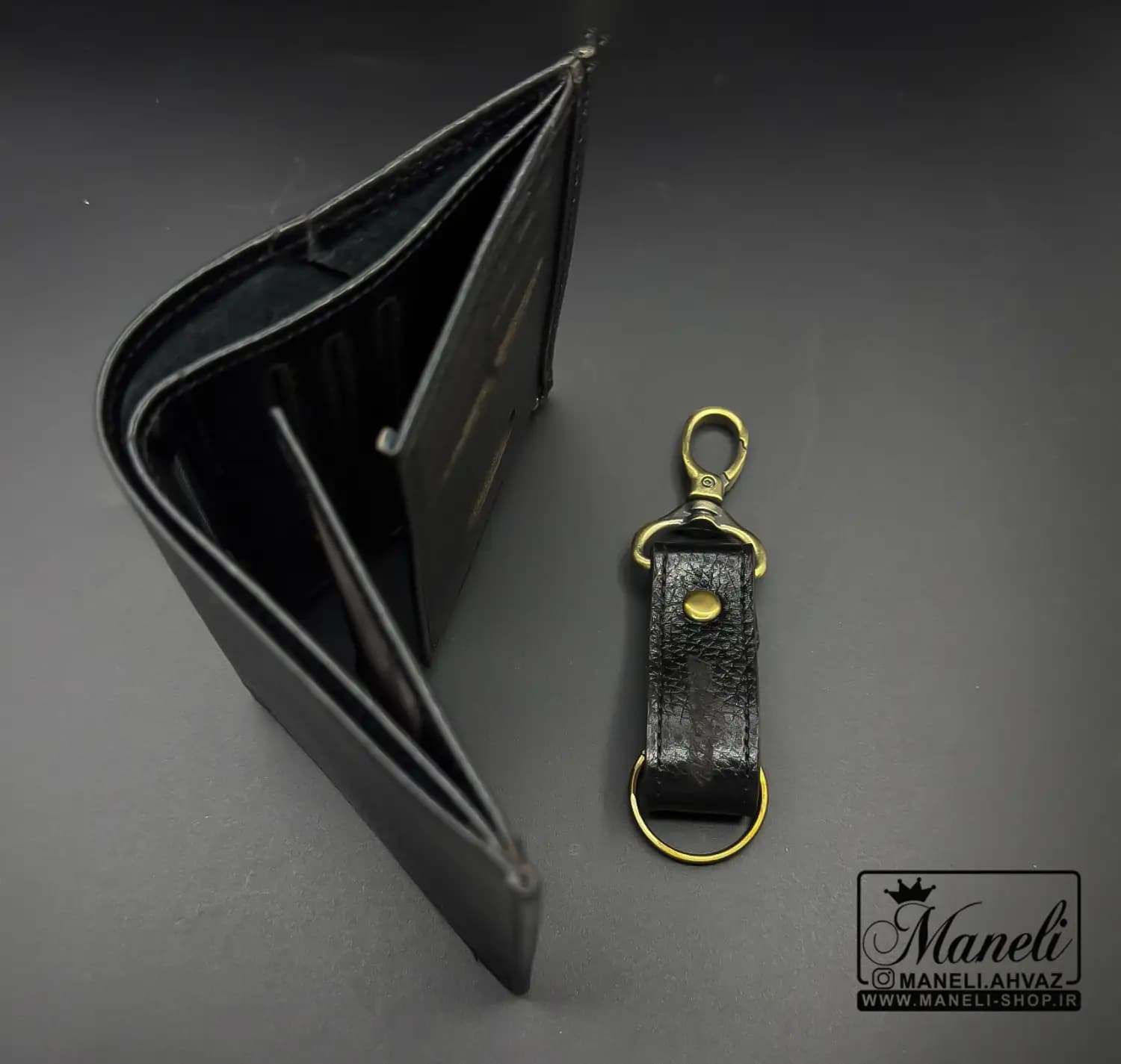کیف پول و جاسوئیچی چرم طبیعی — تصویر ۵