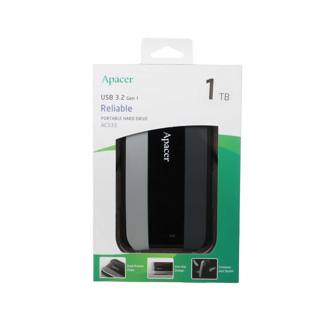 هارد اکسترنال Apacer USB3.2 مدل AC533 ظرفیت 1TB – مشکی — تصویر ۲