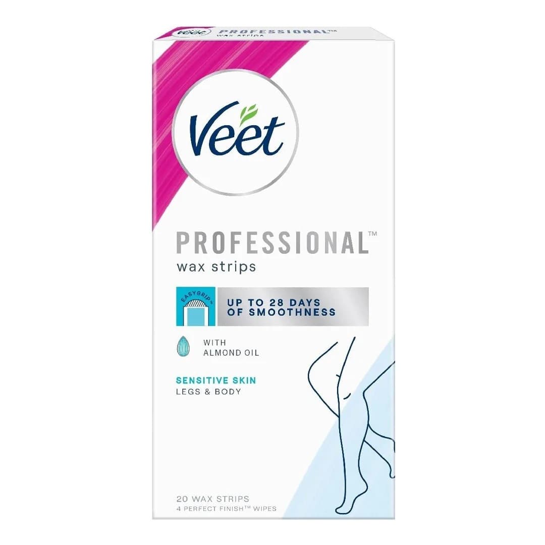 موبر ورقه ای روغن بادام ویت Veet مخصوص پوست حساس بسته ۲۰ عددی